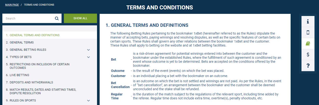Familiarize yourself in advance with the conditions of the bookmaker
