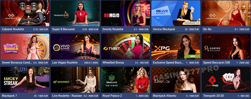 1xbet Live Dealer Games