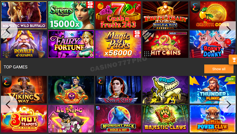 1xbit Online Casino Section