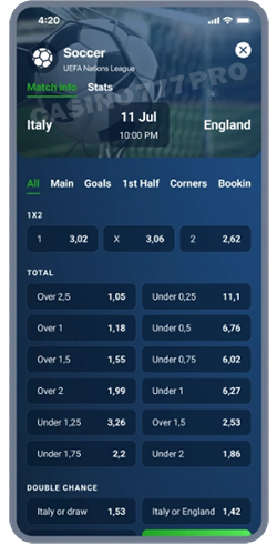 20Bet Mobile Sports Betting Options