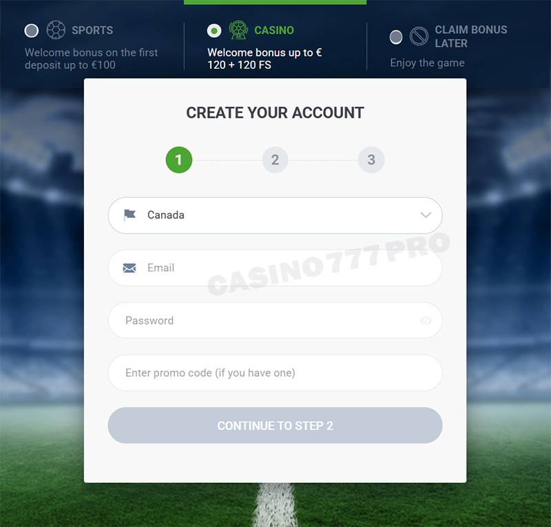 20Bet Registration Process