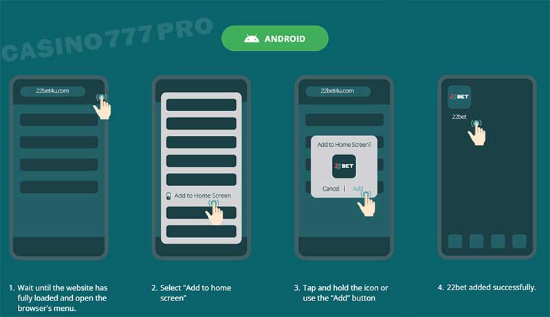 22Bet App for Android Apk Devices