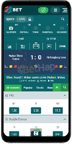 22Bet App Sports Betting Options
