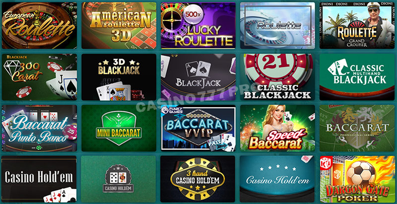 22Bet Table Games