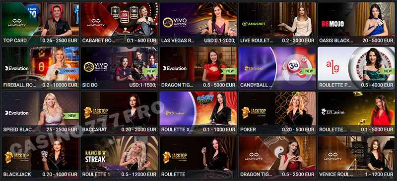 888starz Live Dealer Games