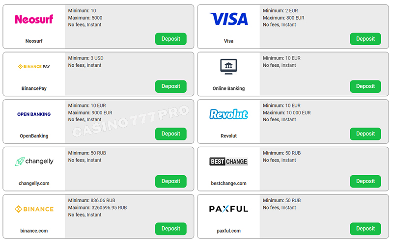 888starz Online Casino Payments