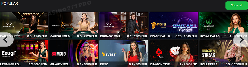 888starz Live Casino