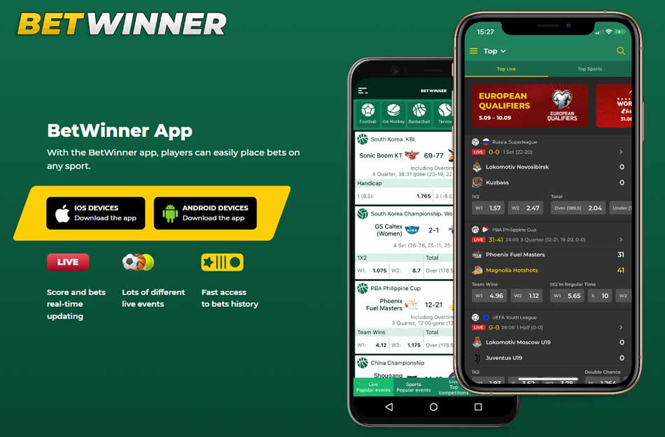 Betwinner download mobile apps to devices