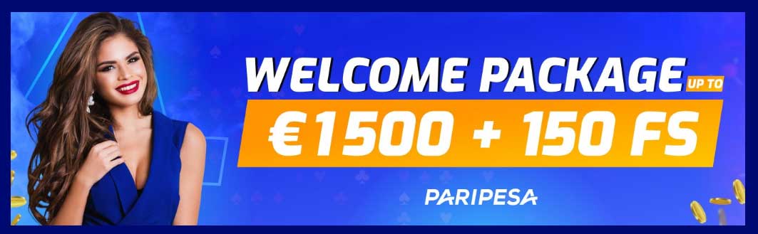 Paripesa casino bonus up to $1500 + 150 free spin