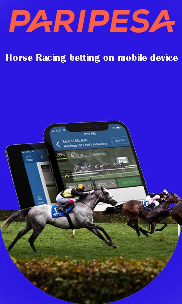 Paripesa horse racing betting on mobile device