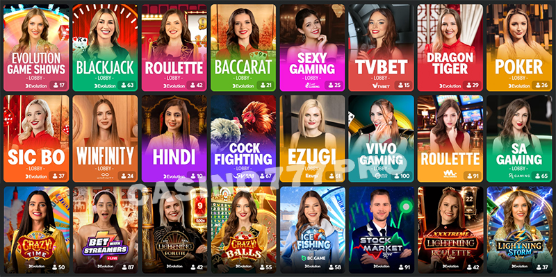 BC Game Live Casino Games