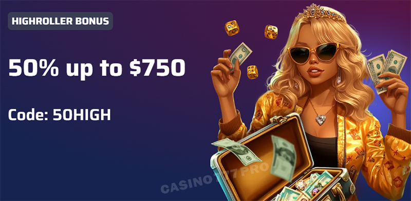 BDMBet Highroller Bonus 50% up to $750