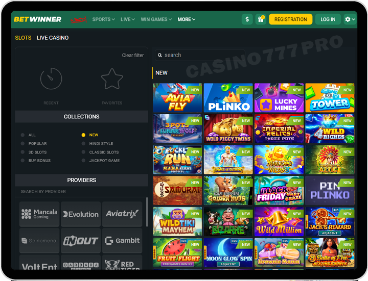 Betwinner App Mobile Casino Games