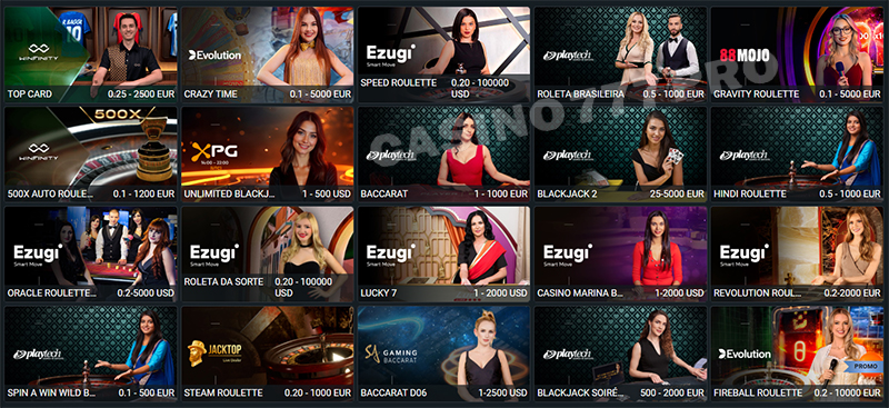 Betwinner Live Casino Games