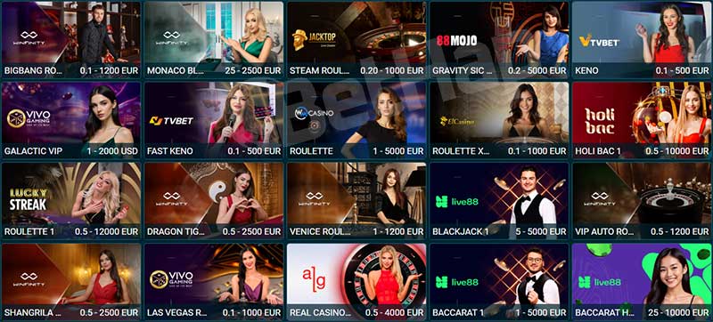 Coldbet Live Casino Games