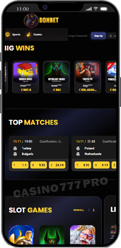 Donbet App for Android devices