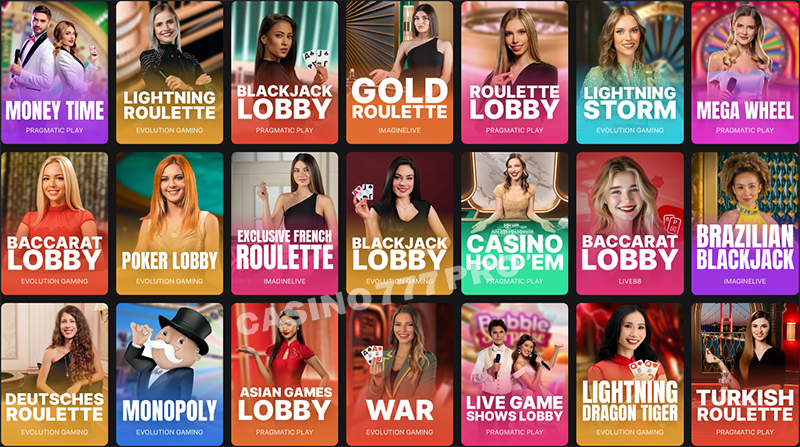 Fortunejack Live Casino Games