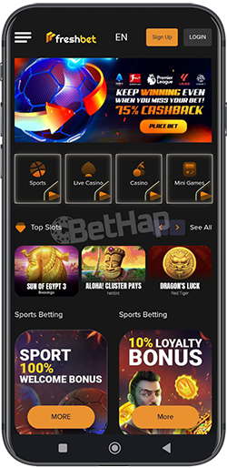 Freshbet Casino Games on Mobile