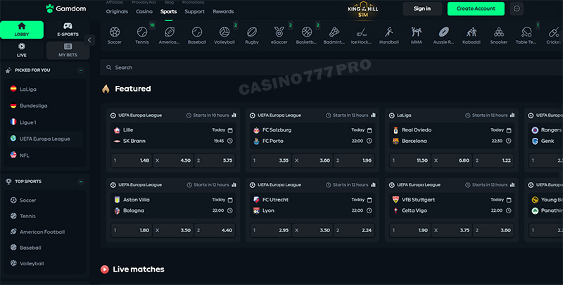 Gamdom Sports Betting