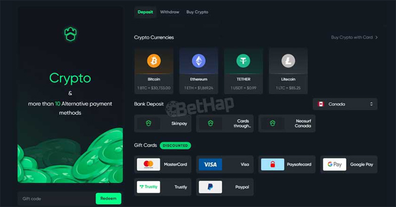 Gamdom Payment Methods