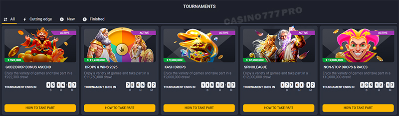 JVSpinbet Tournaments