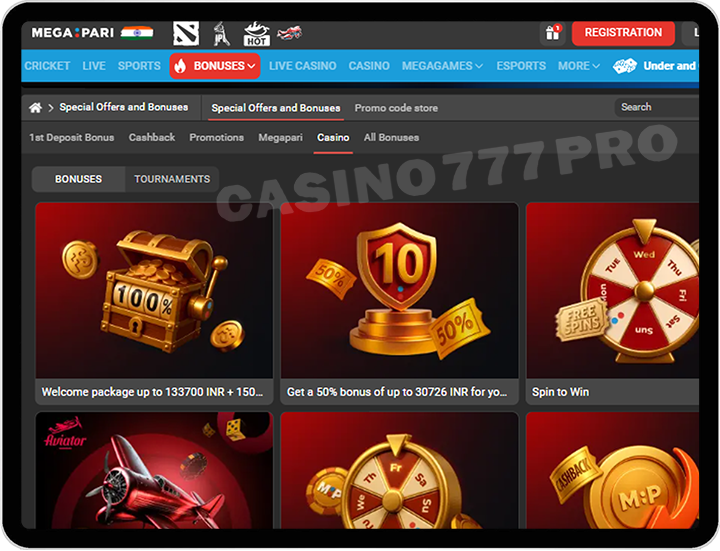 Megapari Mobile Website