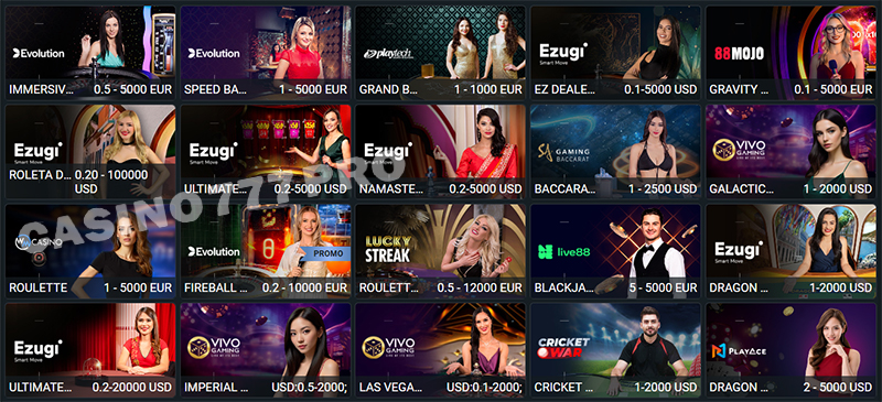Melbet Live Casino Games