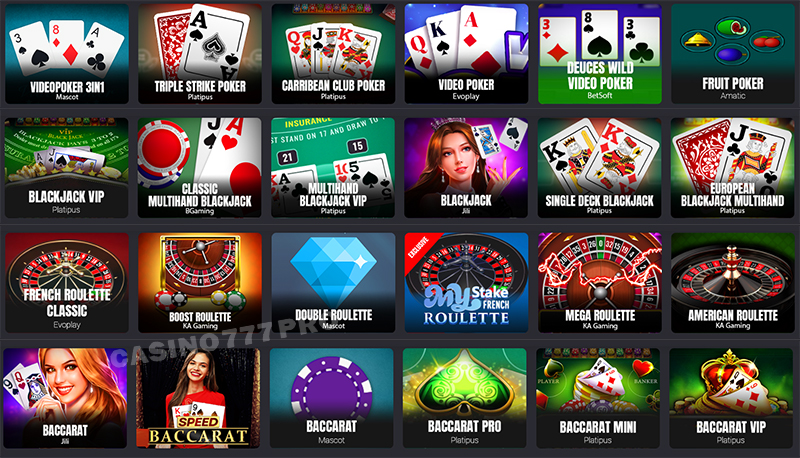 MyStake Table Casino Games