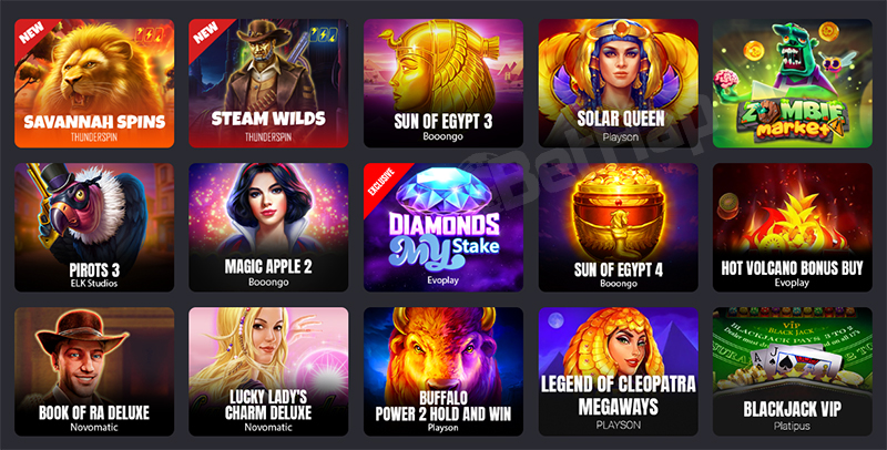 MyStake Casino Section Slot Games