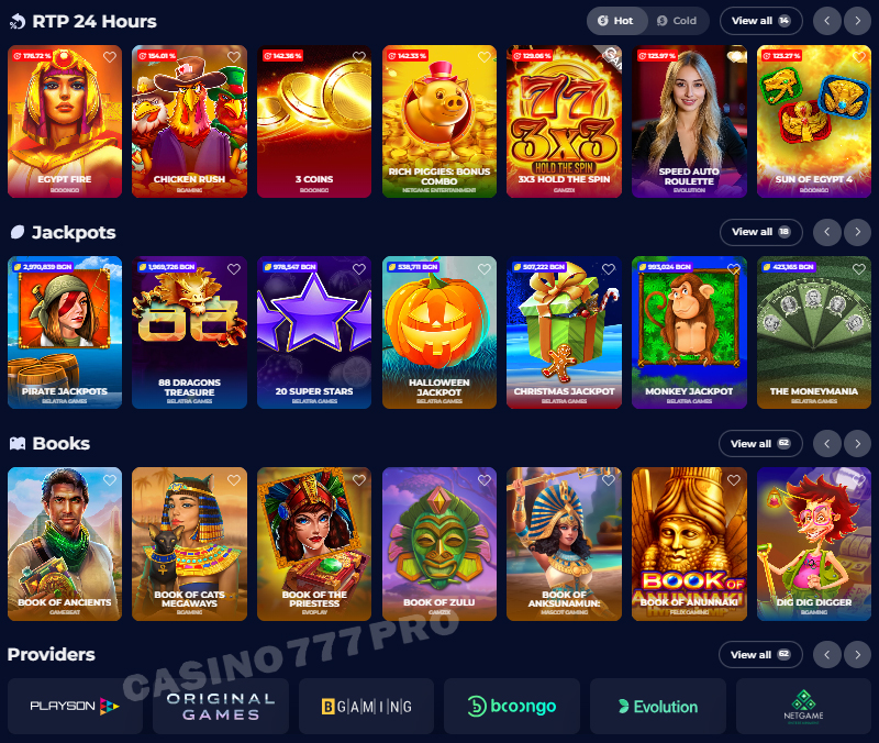 NineCasino Games and Betting Options