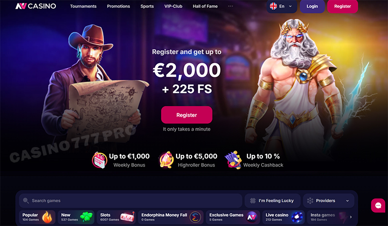 NV Casino Design and Interface