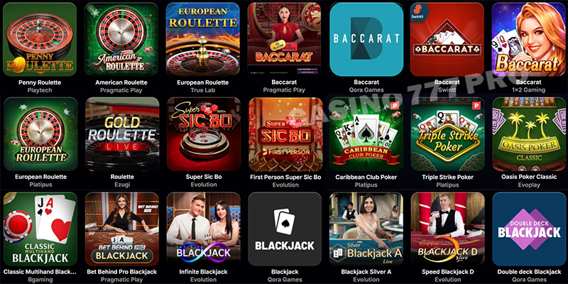 NV Casino Table Games