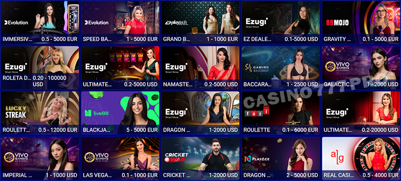 Paripesa Live Casino Games