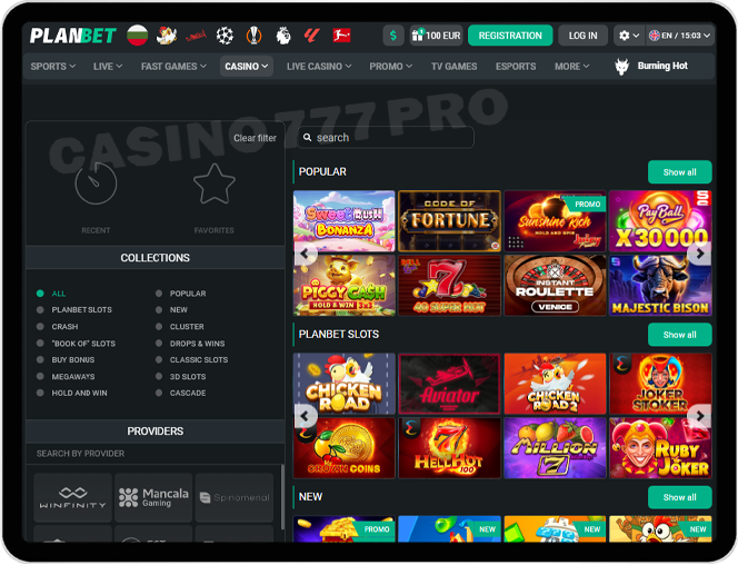 Planbet App Casino Games