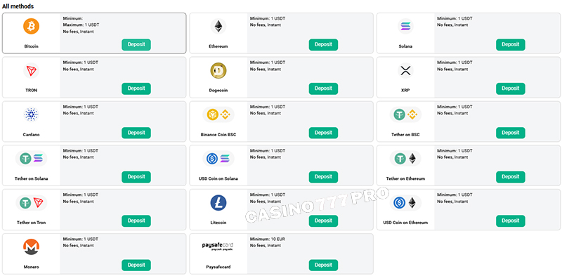 Planbet Payment Methods