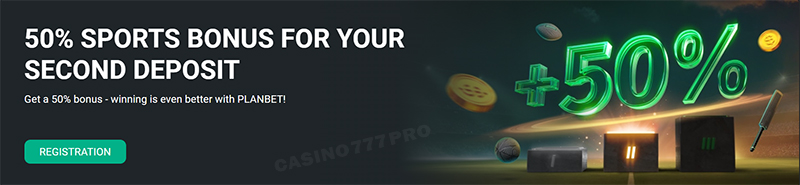 Planbet 50% sports bonus for second deposit bonus