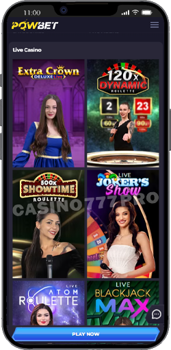 Powbet Casino Games on Mobile
