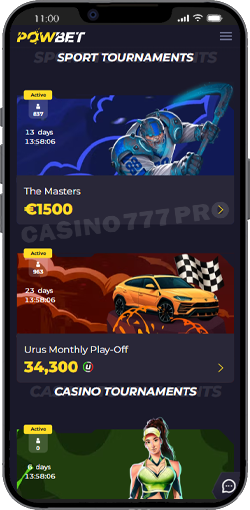 Powbet Mobile Version of the Website