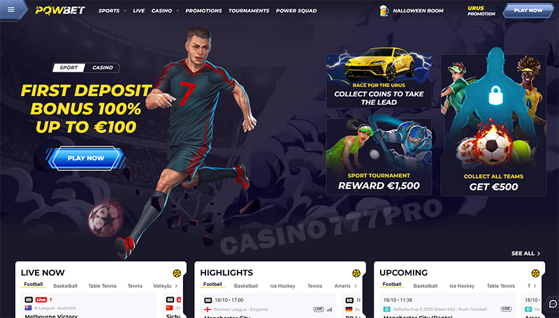 Powbet UI and Experience