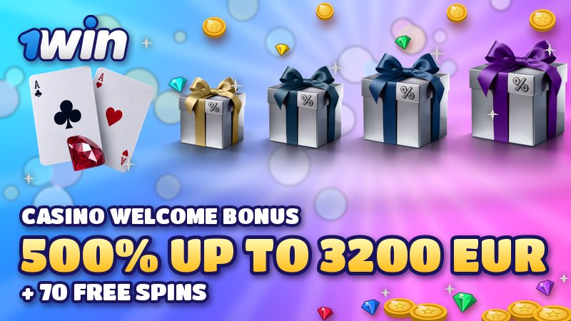 1win Casino Welcome Bonus - 500% up to 3200 EUR + 70 FS