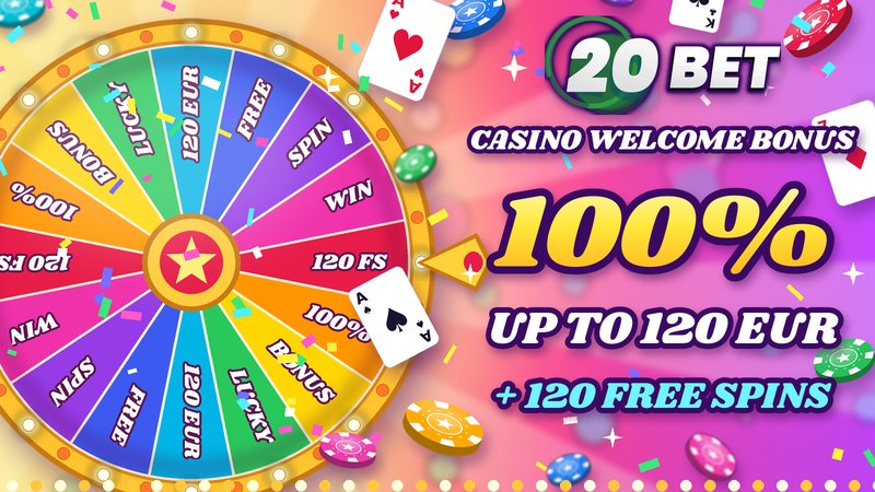 20Bet Casino Welcome Bonus - 100% up to 120 EUR + 120 FS