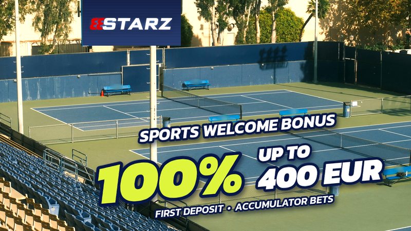 888Starz Sports Welcome Bonus - 100% up to 400 EUR