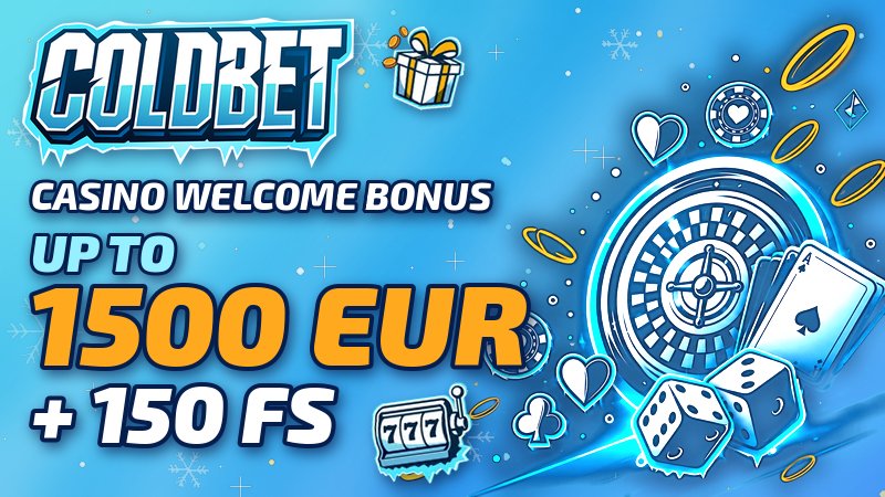 Coldbet Casino Welcome Bonus - Up to 1500 EUR + 150 FS
