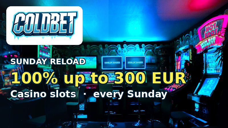 Coldbet Sunday Reload Bonus - 100% up to 300 EUR