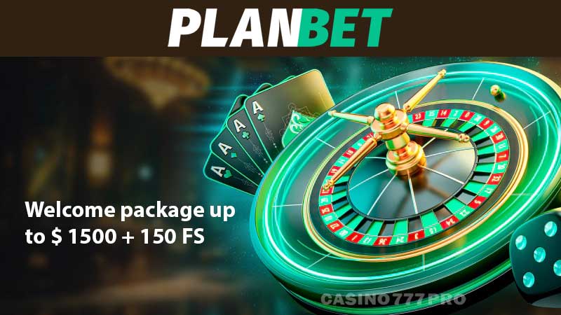 Planbet Welcome Casino Bonus - Get Up to $1500 + 150 Free Spins!