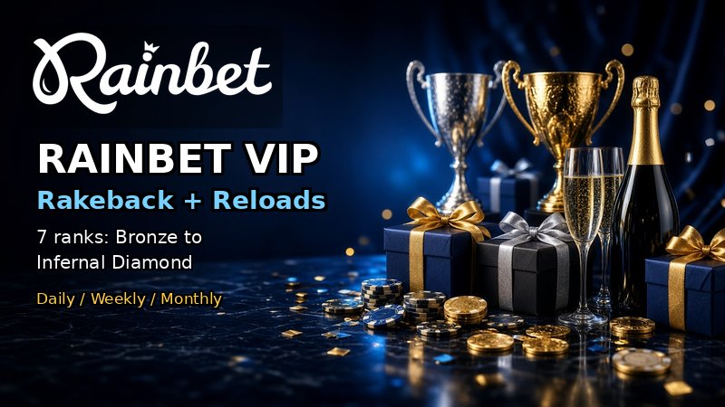Rainbet VIP Program - Rakeback and Reloads