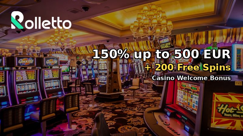 Rolletto Casino Welcome Bonus 150% up to 500 EUR + 200 FS