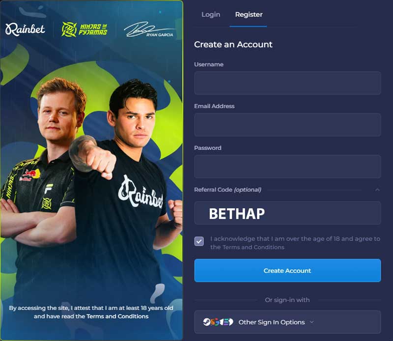 How to Use Rainbet Promo Code?