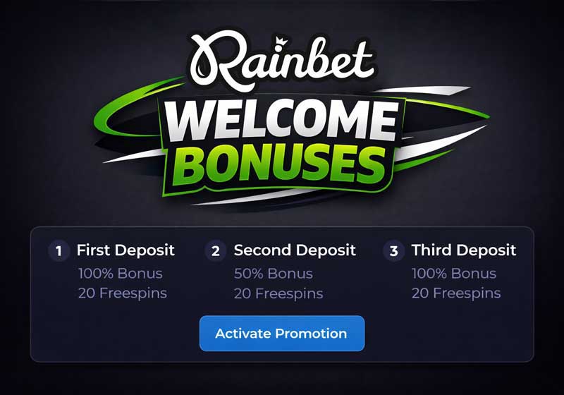 Rainbet Online Casino Welcome Bonus