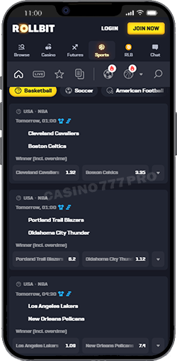 Rollbit Mobile Sports Betting Services